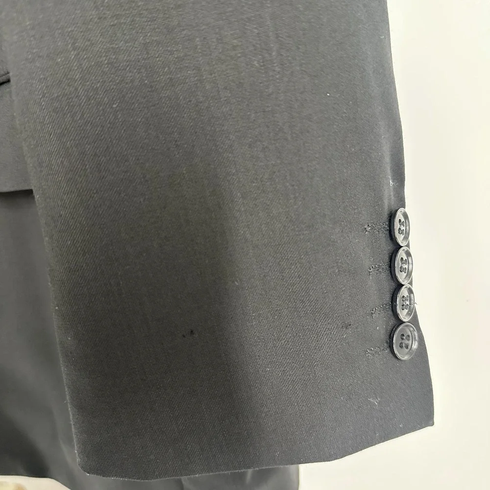 Giorgio Cosani RM3 Hand‎ Tailored Luxury Fine Wool Blazer Dark Black Size 42